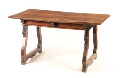 Lot 893 - AN 18TH CENTURY SPANISH WALNUT TABLE with...