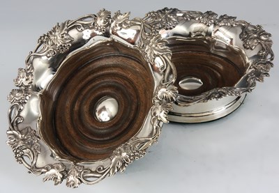 Lot 313 - A PAIR OF EARLY VICTORIAN OLD SHEFFIELD PLATED...
