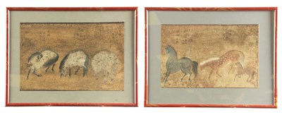 Lot 117 - A PAIR OF 18TH CENTURY CHINESE WATERCOLOURS...