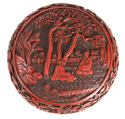 Lot 154 - A LATE 19TH CENTURY CHINESE CINNABAR LACQUER...