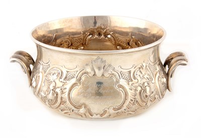 Lot 255 - A 19TH CENTURY SILVER BOWL BY EDWARD KER REID,...