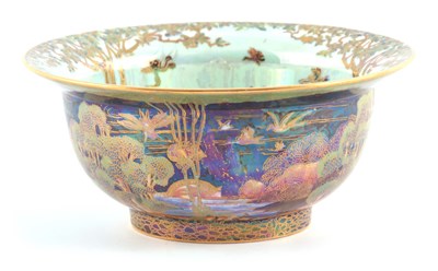 Lot 26 - A FINE WEDGWOOD FAIRYLAND LUSTRE FOOTED BOWL...