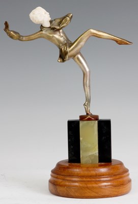 Lot 608 - JOSEF LORENZL 1892-1950 AN ART DECO PATINATED...