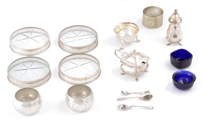 Lot 348 - A COLLECTION OF SILVER ITEMS including a set...