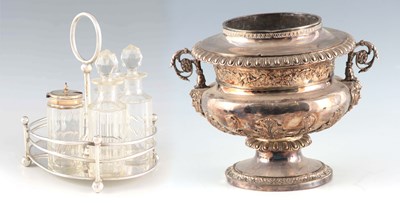 Lot 362 - A 19TH CENTURY SILVER PLATED WINE COOLER of...