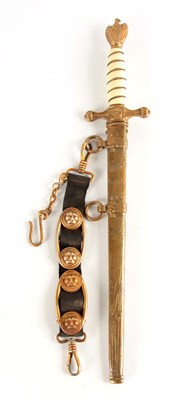 Lot 372 - A GERMAN NAVAL OFFICERS DAGGER by Carl...