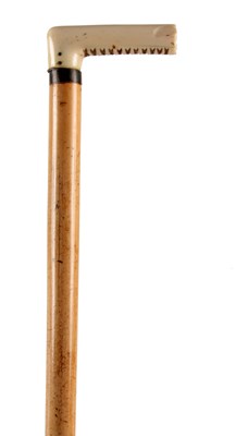 Lot 436 - A 19TH CENTURY HORSE MEASURING WALKING STICK...