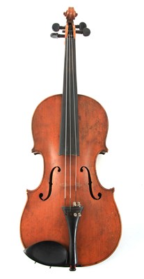 Lot 455 - AN ANTIQUE VIOLIN with one-piece back and...