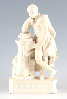 Lot 47 - A 19TH CENTURY PARIAN WARE FIGURE OF A SCHOLAR...