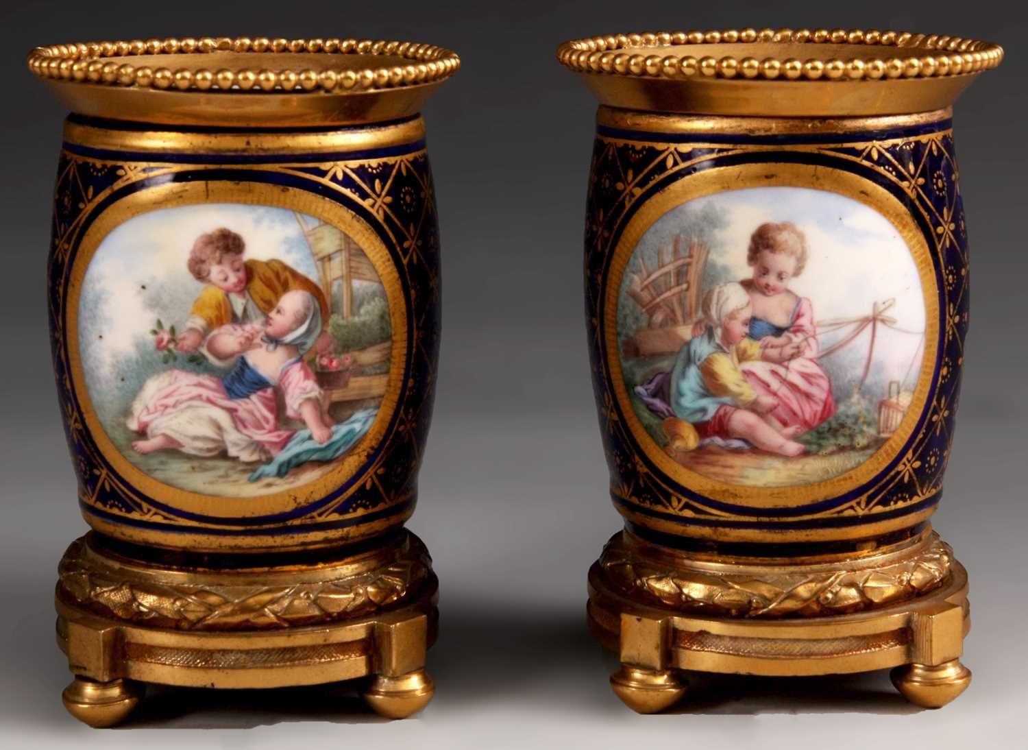 Lot 77 - A pair of 19th Century Ormolu mounted...