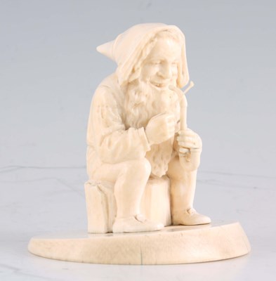 Lot 544 - A 19TH CENTURY GERMAN CARVED IVORY SCULPTURE...