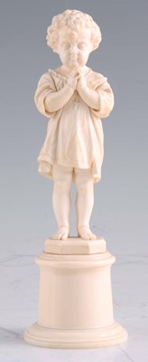 Lot 545 - A LATE 19TH CENTURY CARVED IVORY FIGURE...