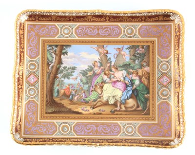 Lot 55 - A LATE 19TH CENTURY ROYAL VIENNA TRAY with...