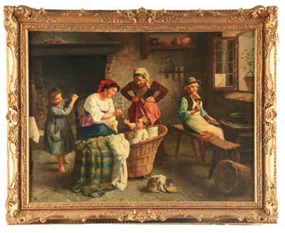 Lot 625 - S BINI. A LATE 19TH CENTURY ITALIAN OIL ON...