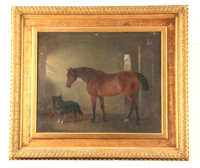 Lot 626 - J.D. A LATE 19TH CENTURY OIL ON CANVAS, Stable...