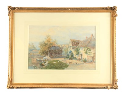 Lot 650 - A 19TH CENTURY WATERCOLOUR OF A VILLAGE...