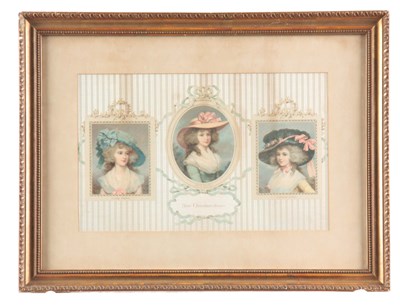 Lot 652 - AN EARLY 20TH CENTURY SILK PRINTING of three...