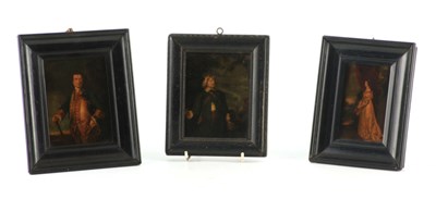 Lot 657 - THREE 18TH CENTRUY COLOURED ENGRAVINGS...