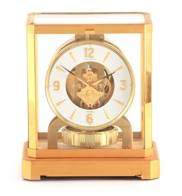 Lot 718 - A JAEGER-LECOULTRE ATMOS CLOCK the gilt brass...