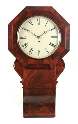 Lot 750 - A MID 19TH CENTURY FIGURED MAHOGANY FUSEE WALL...