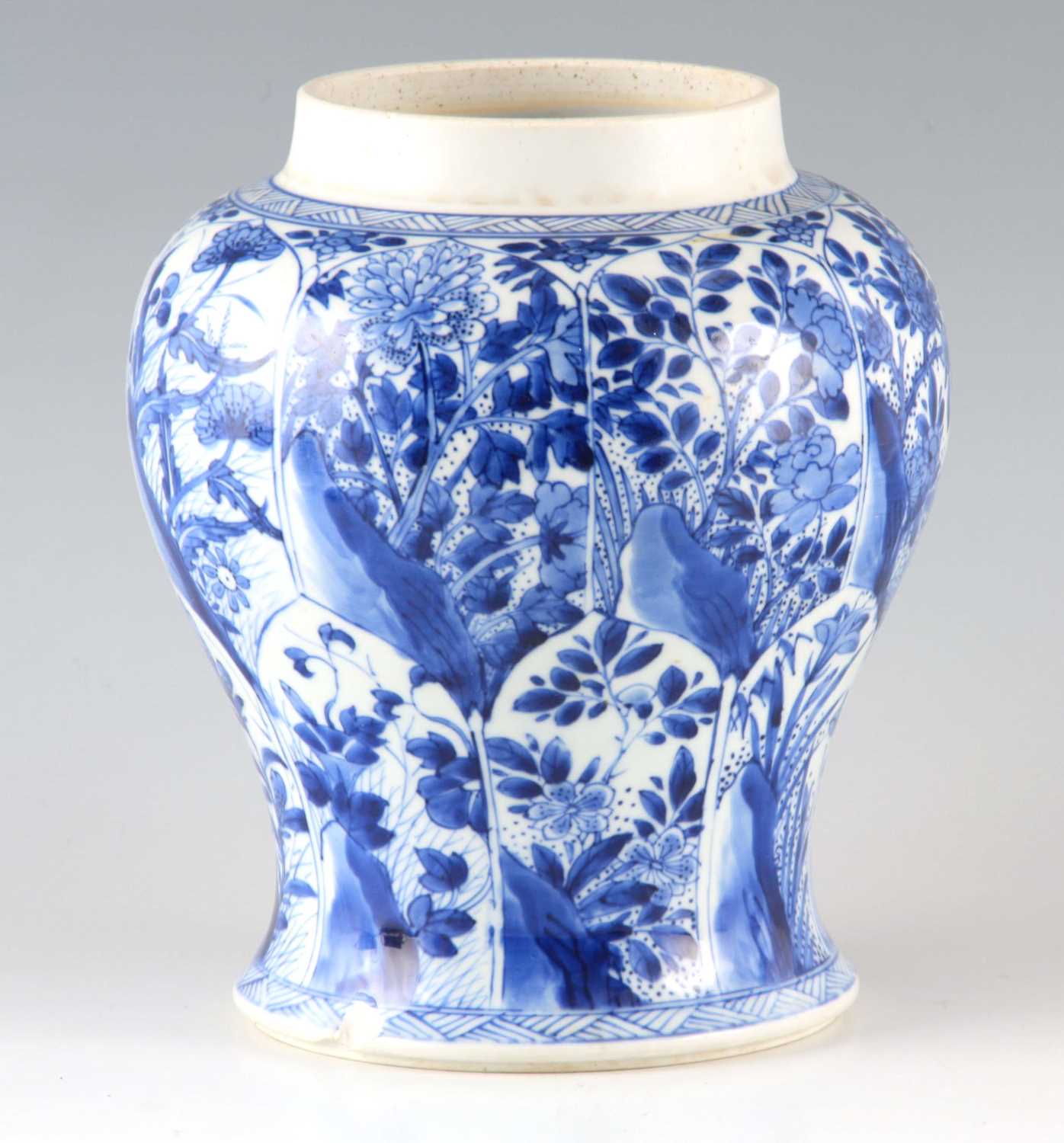 Lot 80 - A CHINESE KANGHI PERIOD BLUE AND WHITE JAR of...