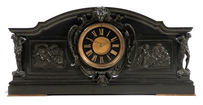 Lot 811 - A LARGE LATE 19TH CENTURY BLACK SLATE AND...