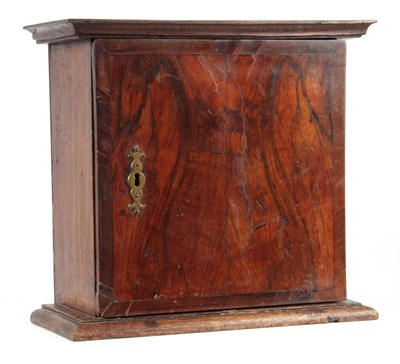 Lot 874 - AN 18TH CENTURY OAK AND CROSSBANDED FIGURED...