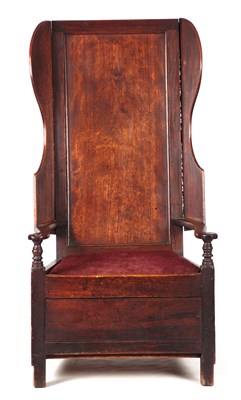 Lot 886 - A GOOD 18TH CENTURY WALNUT AND ELM LAMBING...