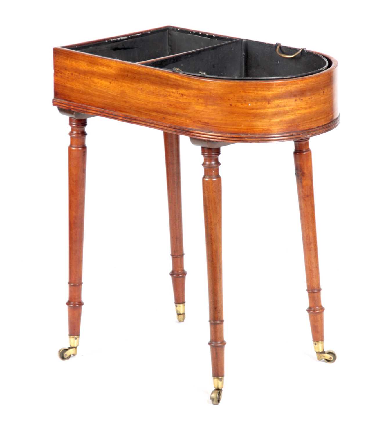 Lot 904 - A GEORGE III MAHOGANY PORTABLE BUTLERS STAND