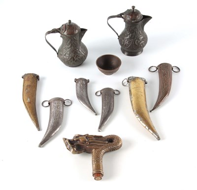 Lot 91 - A SELECTION OF EASTERN BRONZE ITEMS INCLUDING...