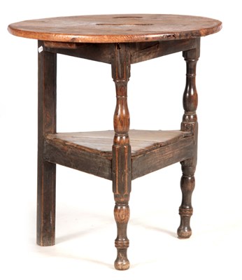 Lot 921 - AN 18TH CENTURY PRIMITIVE BLEACHED CHESTNUT...