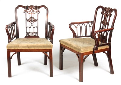 Lot 937 - A PAIR OF EARLY 19TH CENTURY CARVED MAHOGANY...