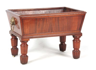 Lot 941 - AN UNUSUAL REGENCY WINE COOLER of tapering...