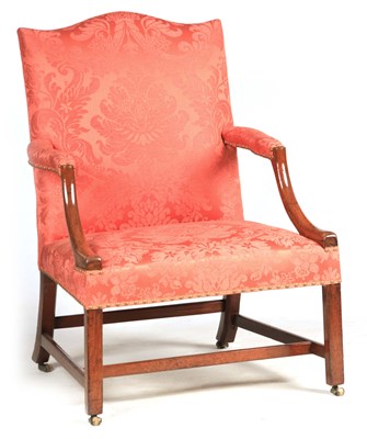 Lot 944 - A MID 18TH CENTURY MAHOGANY GAINSBOROUGH CHAIR...