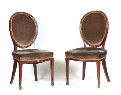 Lot 975 - A PAIR OF 19TH CENTURY MAHOGANY HEPPLEWHITE...