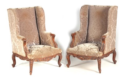 Lot 989 - A PAIR OF 19TH CENTURY OVERSIZED STAINED BEECH...