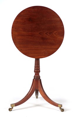 Lot 994 - A LATE 18TH CENTURY FIGURED MAHOGANY TILT TOP...