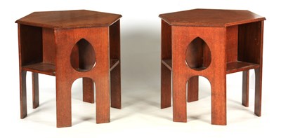 Lot 1001 - A PAIR OF 20TH CENTURY LIBERTY STYLE OAK...