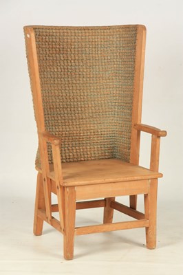 Lot 1020 - A LATE 19TH CENTURY PINE ORKNEY CHAIR with...