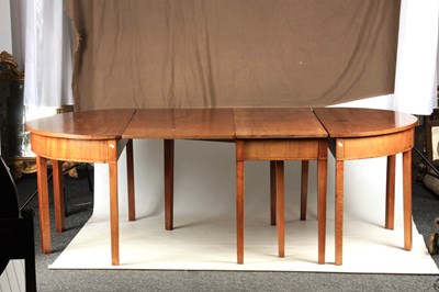 Lot 1021 - A GEORGE III MAHOGANY D END DINING TABLE...