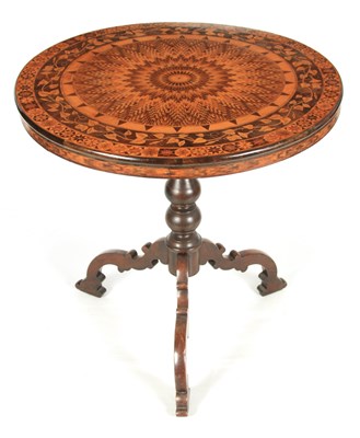 Lot 1023 - A 19TH CENTURY ITALIAN MARQUETRY AND PARQUETRY...