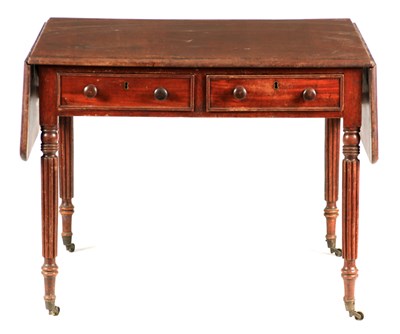 Lot 1069 - A REGENCY MAHOGANY AND ROSEWOOD CROSSBANDED...