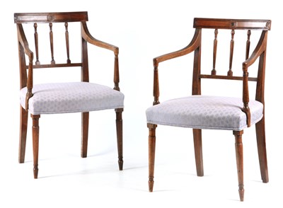 Lot 1073 - A PAIR OF 18TH CENTURY HEPPLEWHITE OPEN...