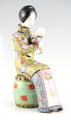 Lot 109 - A LATE 19TH CENTURY CHINESE PORCELAIN FIGURE...