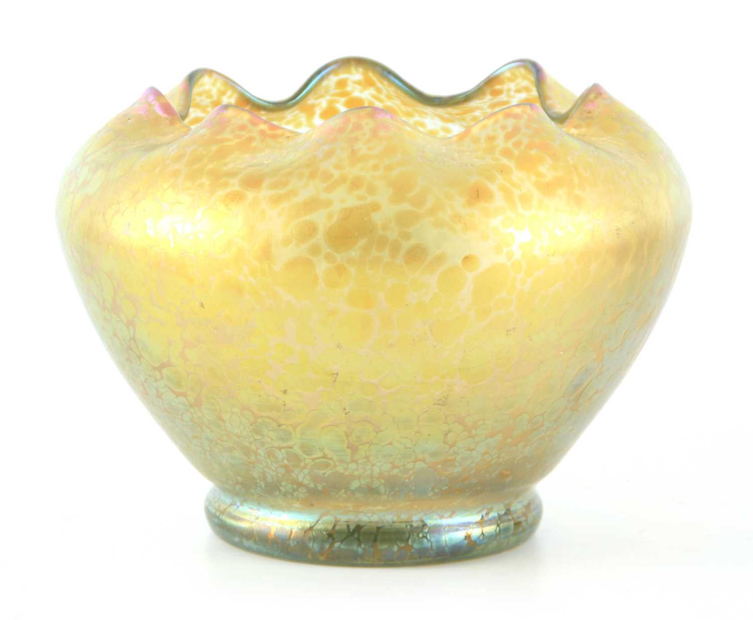 Lot 12 - AN ART DECO LOETZ IRIDESCENT GLASS BOWL in the...