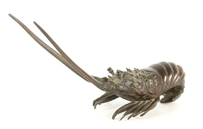 Lot 131 - A LATE 19TH CENTURY JAPANESE BRONZE CRAYFISH...