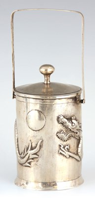 Lot 165 - A LATE 19TH CENTURY CHINESE SILVER LIDDED...