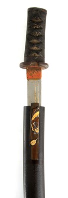 Lot 170 - A 19TH CENTURY JAPANESE TANTO with fabric...