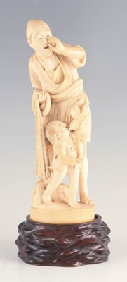 Lot 178 - A LARGE JAPANESE MEIJI PERIOD IVORY OKIMONO...