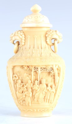 Lot 179 - A CHINESE CHIEN LUNG IVORY SNUFF BOTTLE of...